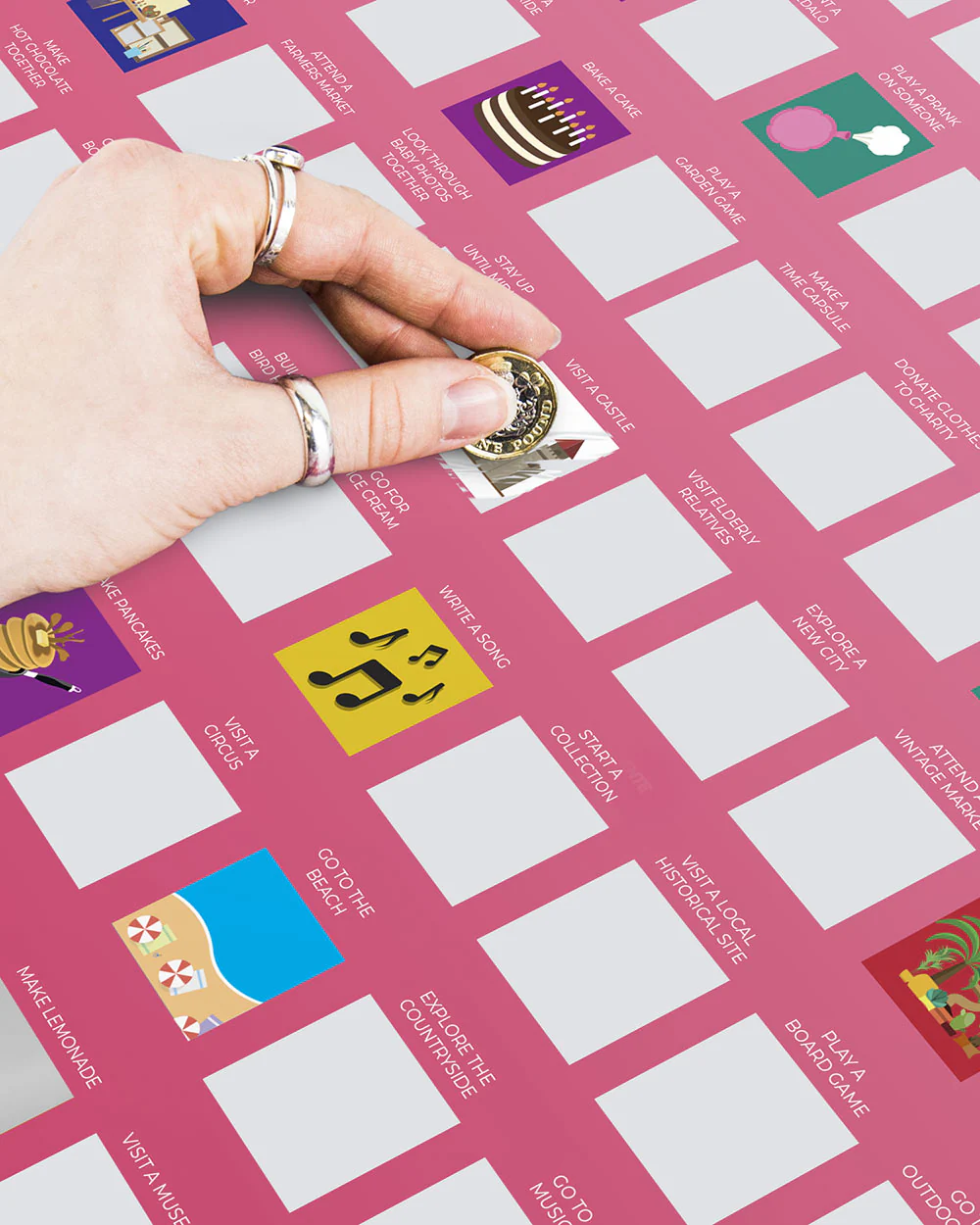 100 Things To Do With Mum Bucket List Scratch Poster - Image 3
