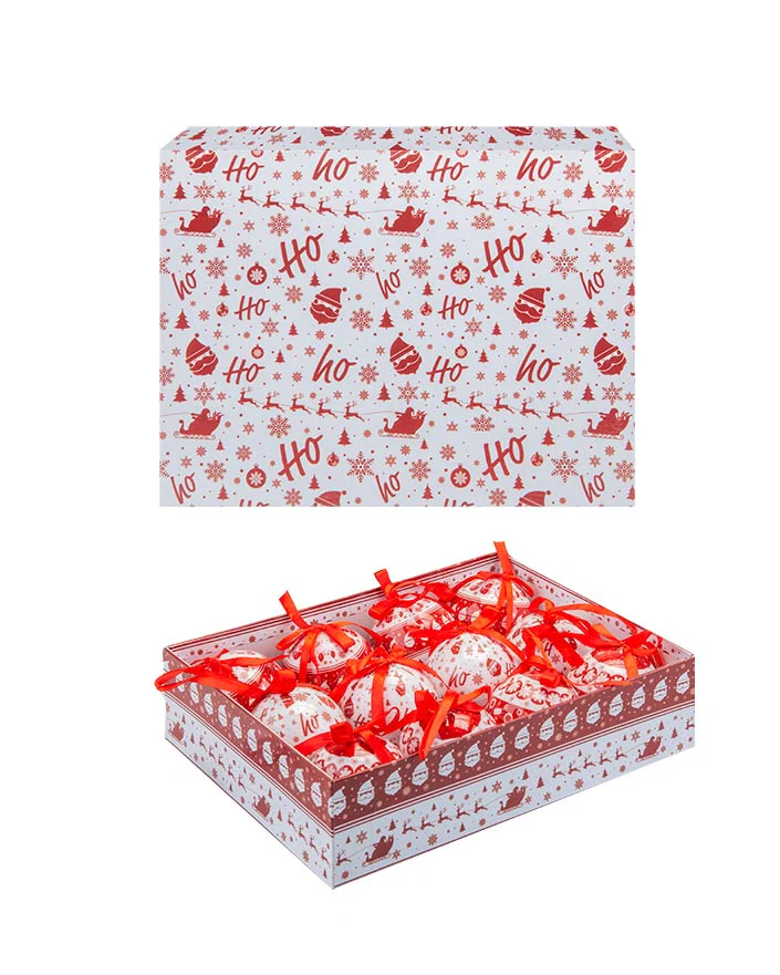 12pc Christmas Bauble Set Gift boxed Nordic Fun