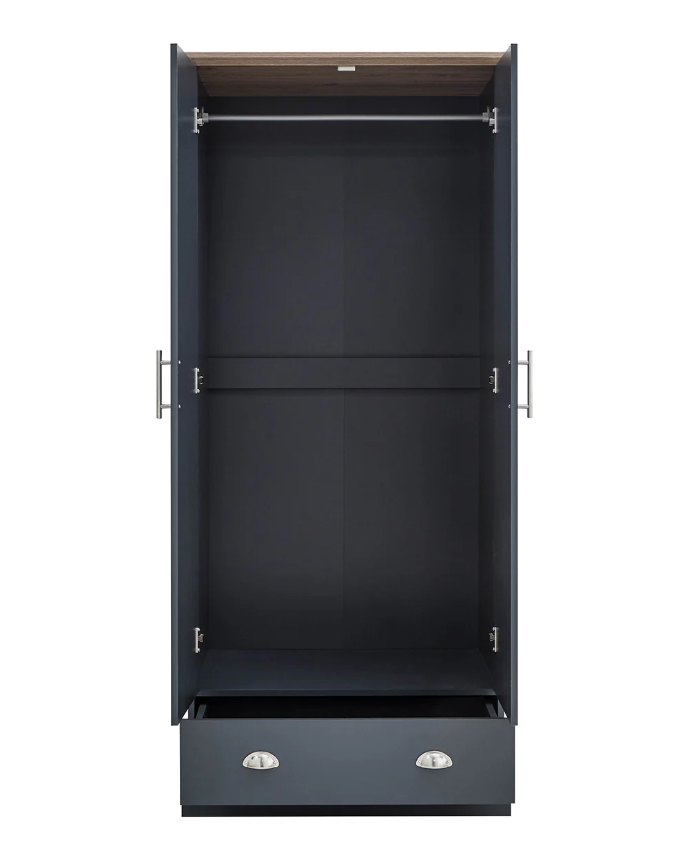 Kendal 2 Door Wardrobe with 1 Drawer Slate Blue - Image 17