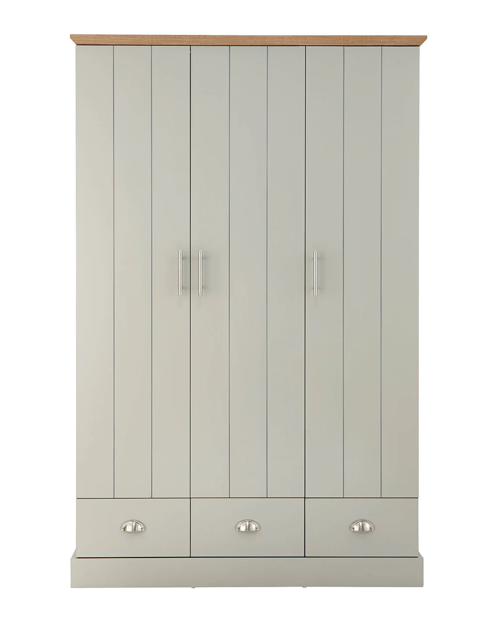Kendal 3 Door Wardrobe With 3 Drawers, Grey - Image 10