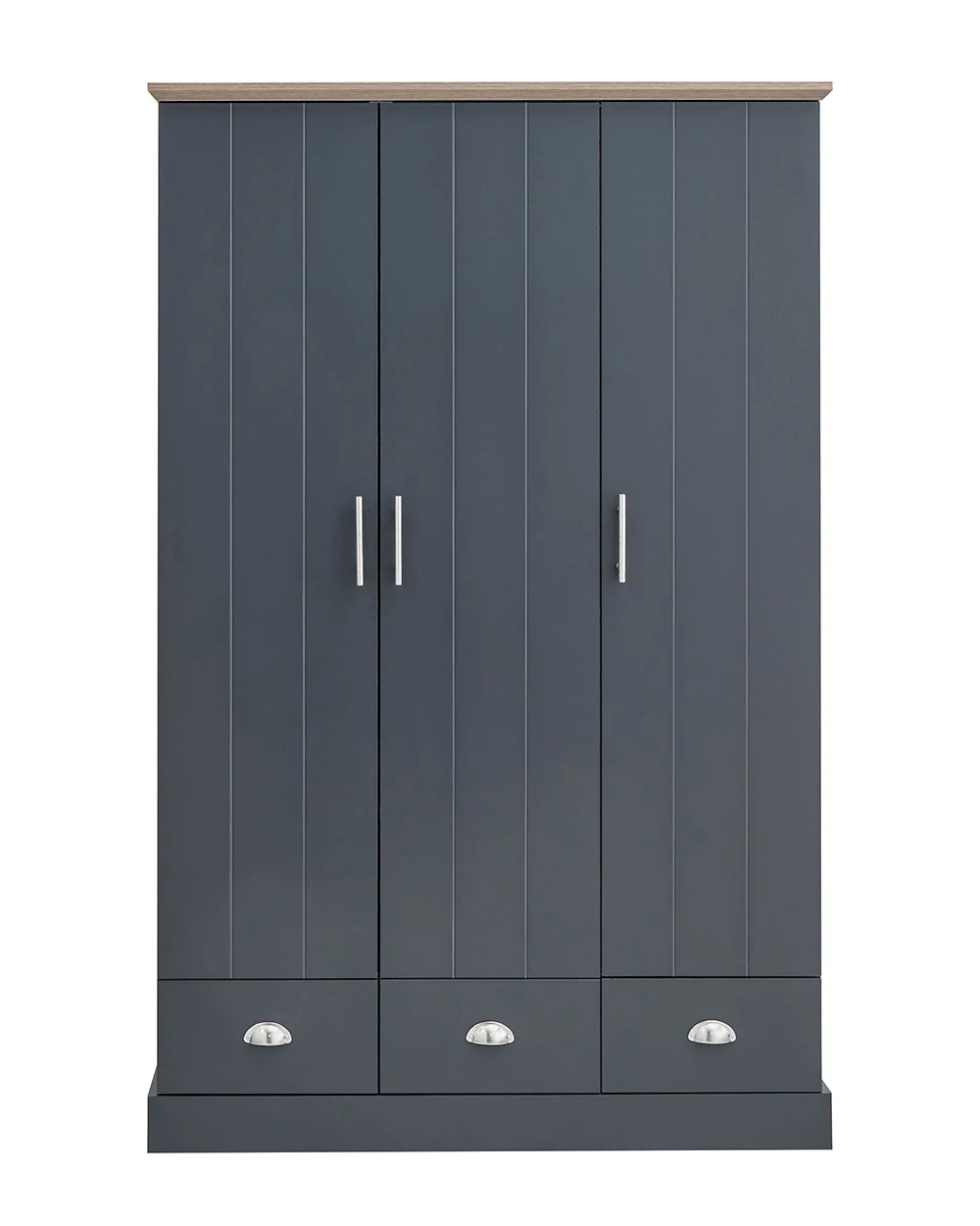 Kendal 3 Door Wardrobe With 3 Drawers, Slate Blue - Image 8