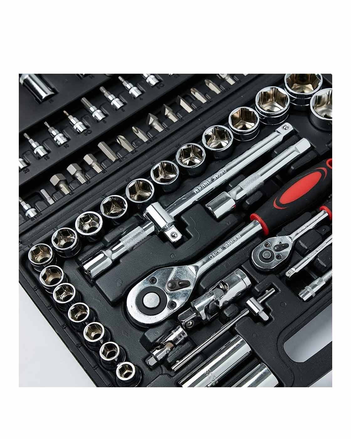 94 Piece Socket Wrench Set 1/4 Inch Drive Ratchet Set - Image 5