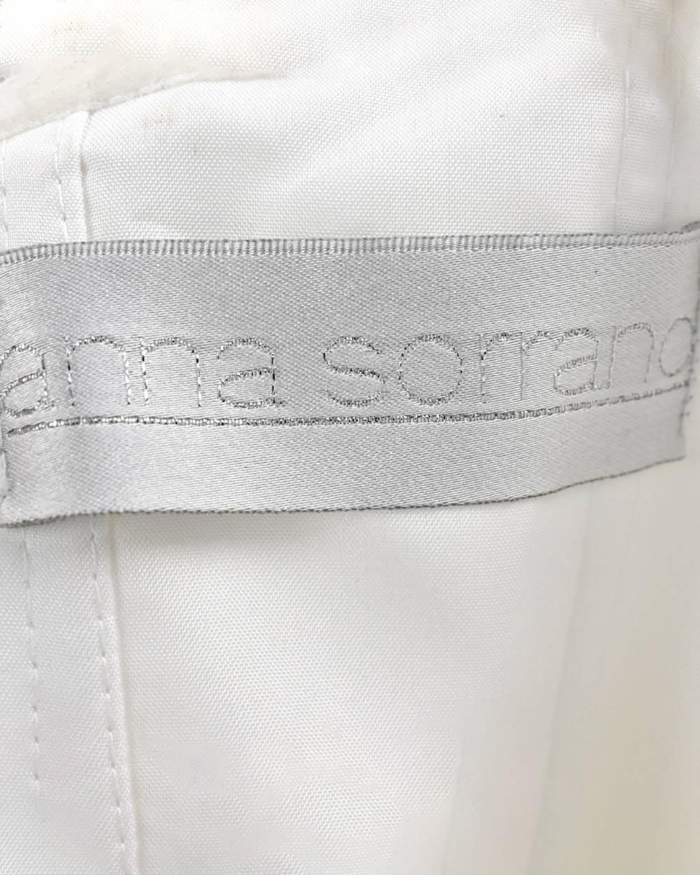 Anna Sorrano Pale Ivory Fishtail Wedding Dress Size 8 - Image 9