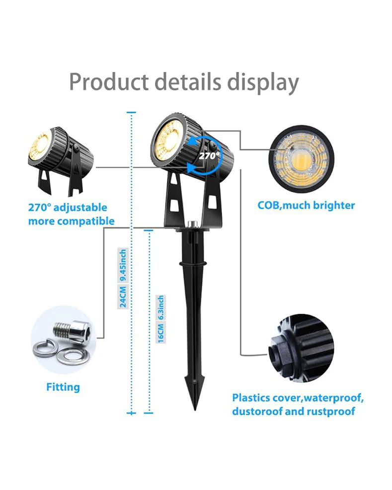 Arotelicht 8pcs Garden Lights LED Spotlights IP65 - Image 4