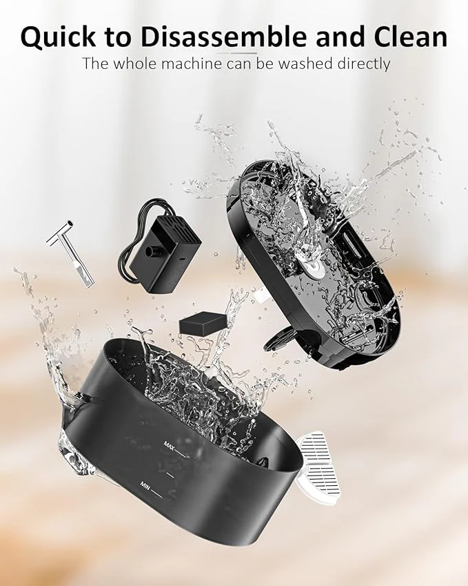 Automatic Water Fountain 2.2L for Cats and Dogs Black - Image 5
