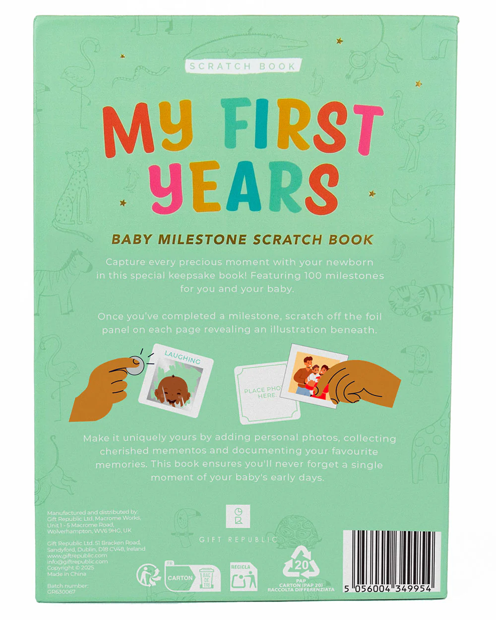 Baby Milestone Bucket List Scratch Book New Baby - Image 3