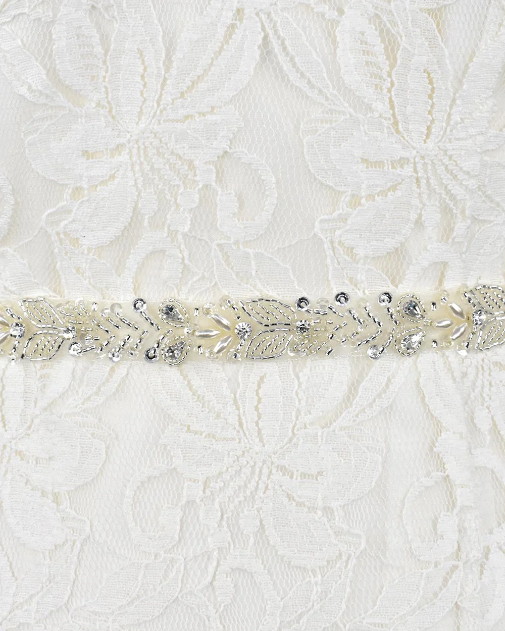 Beaded Wedding Belt Beautiful Leaf Detail