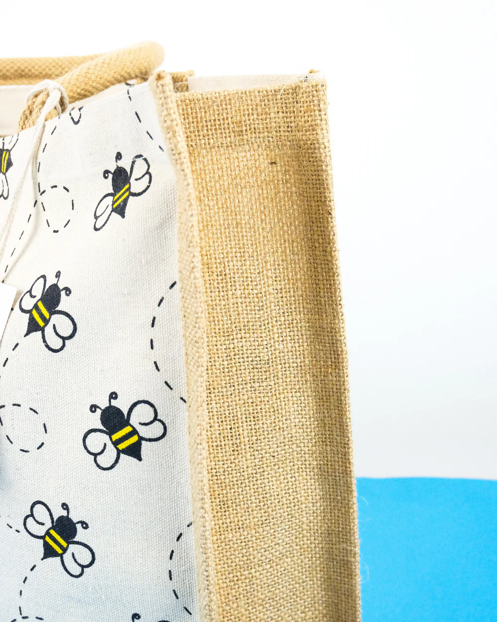 Bee Jute Canvas Shopping Bag For Life 100% Biodegradable - Image 4
