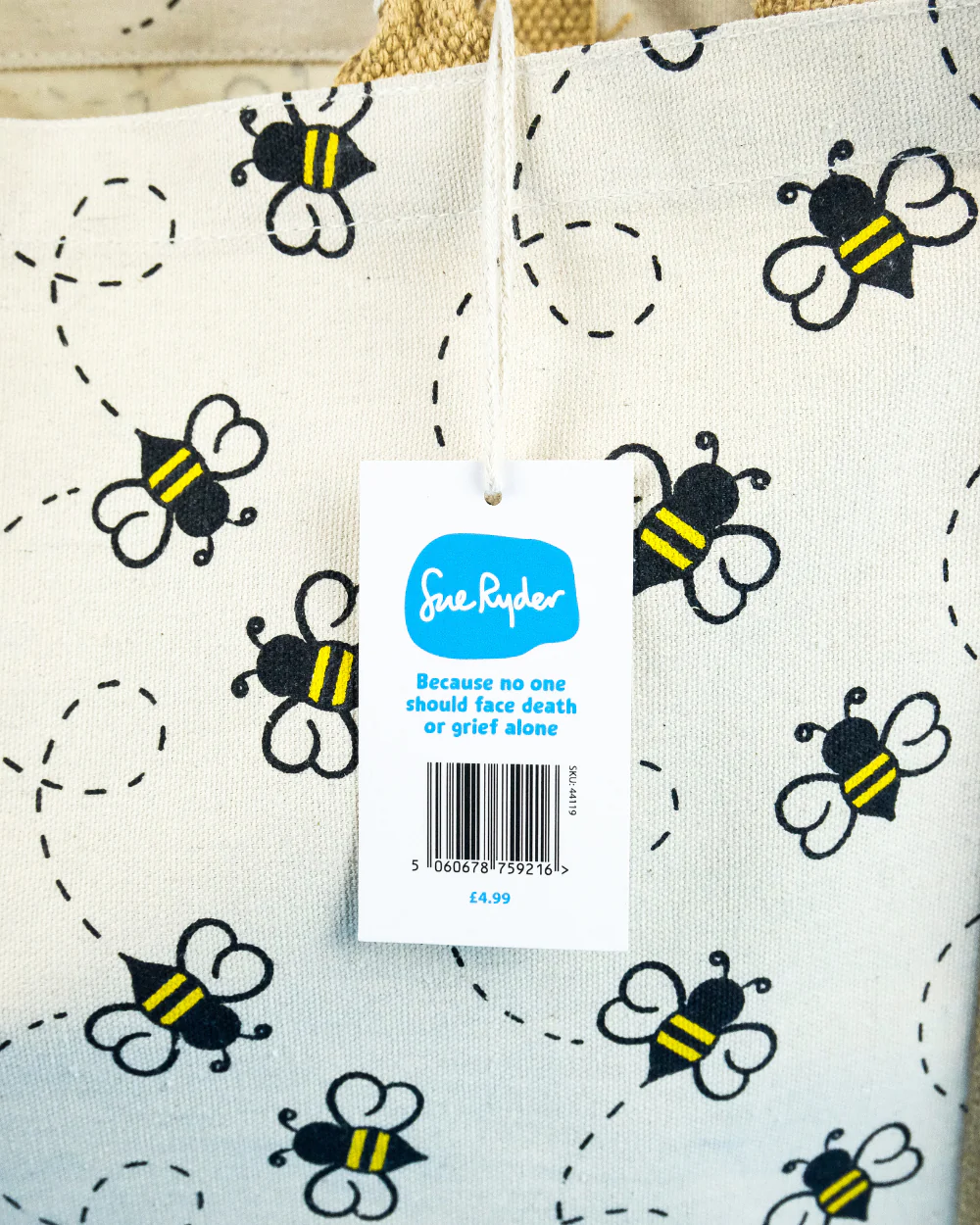 Bee Jute Canvas Shopping Bag For Life 100% Biodegradable - Image 5