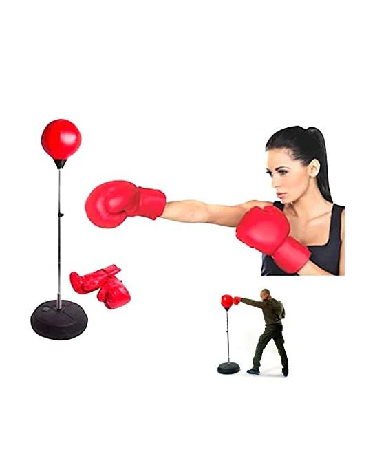 Boxing Punching Ball Set Training with Gloves - Image 3