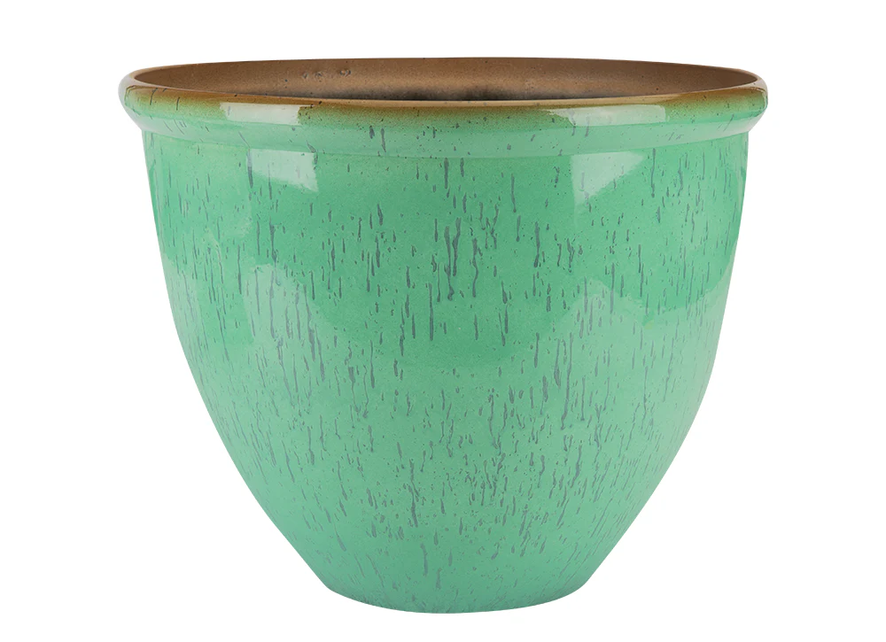 Ceramic Look Planter Turquoise 40cm