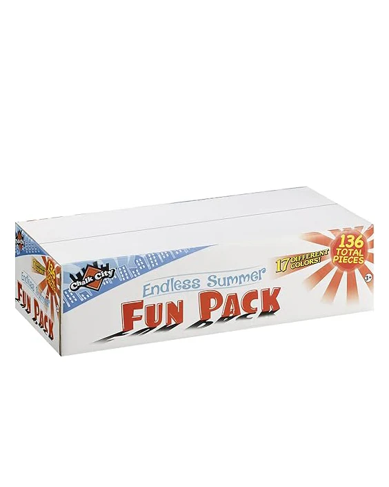 Chalk City Jumbo Chalks 17 Colours 136 Pieces for Kids - Image 2