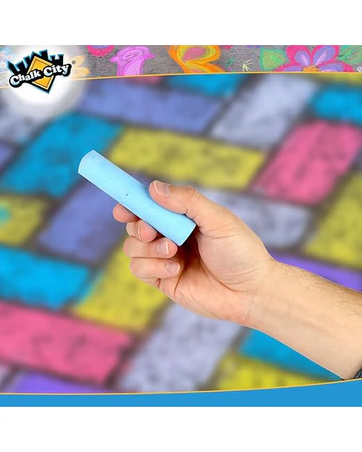 Chalk City Jumbo Chalks 17 Colours 136 Pieces for Kids - Image 4