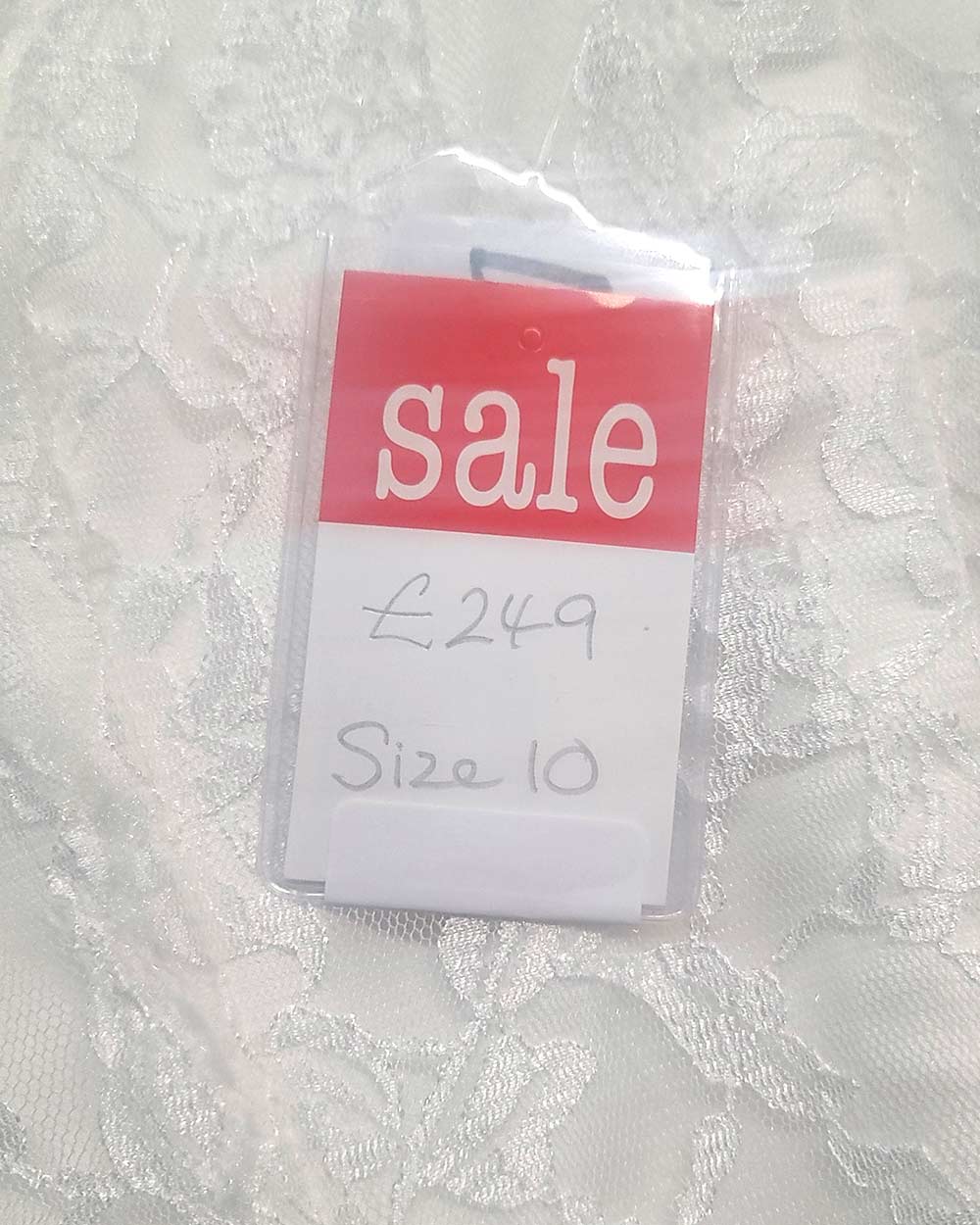 Charlotte Balbier Ivory Lace Sleeved Wedding Dress Size 10 - Image 11