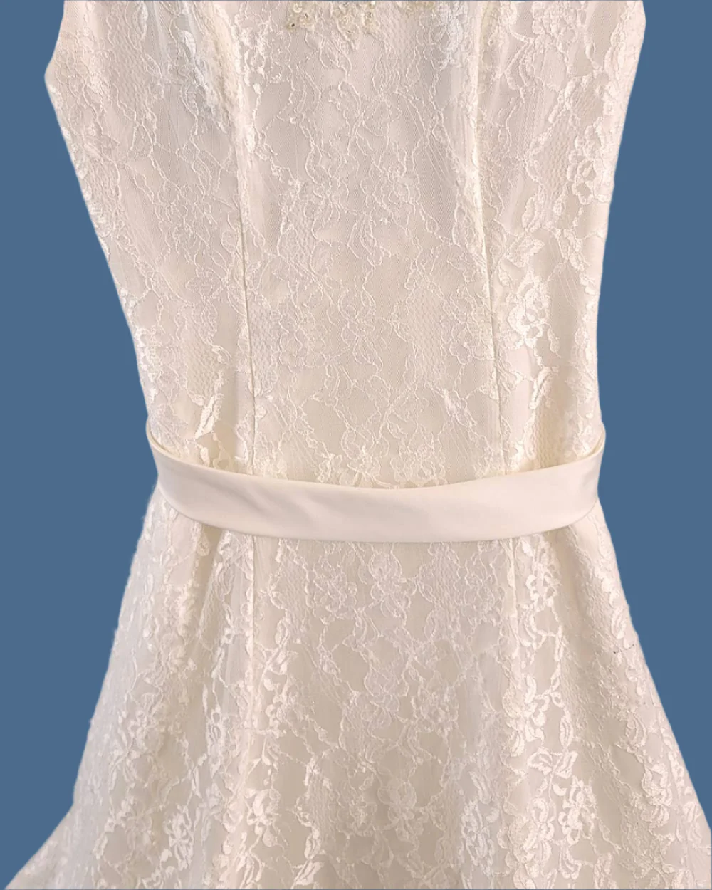 Charlotte Balbier Ivory Lace Sleeved Wedding Dress Size 10 - Image 3
