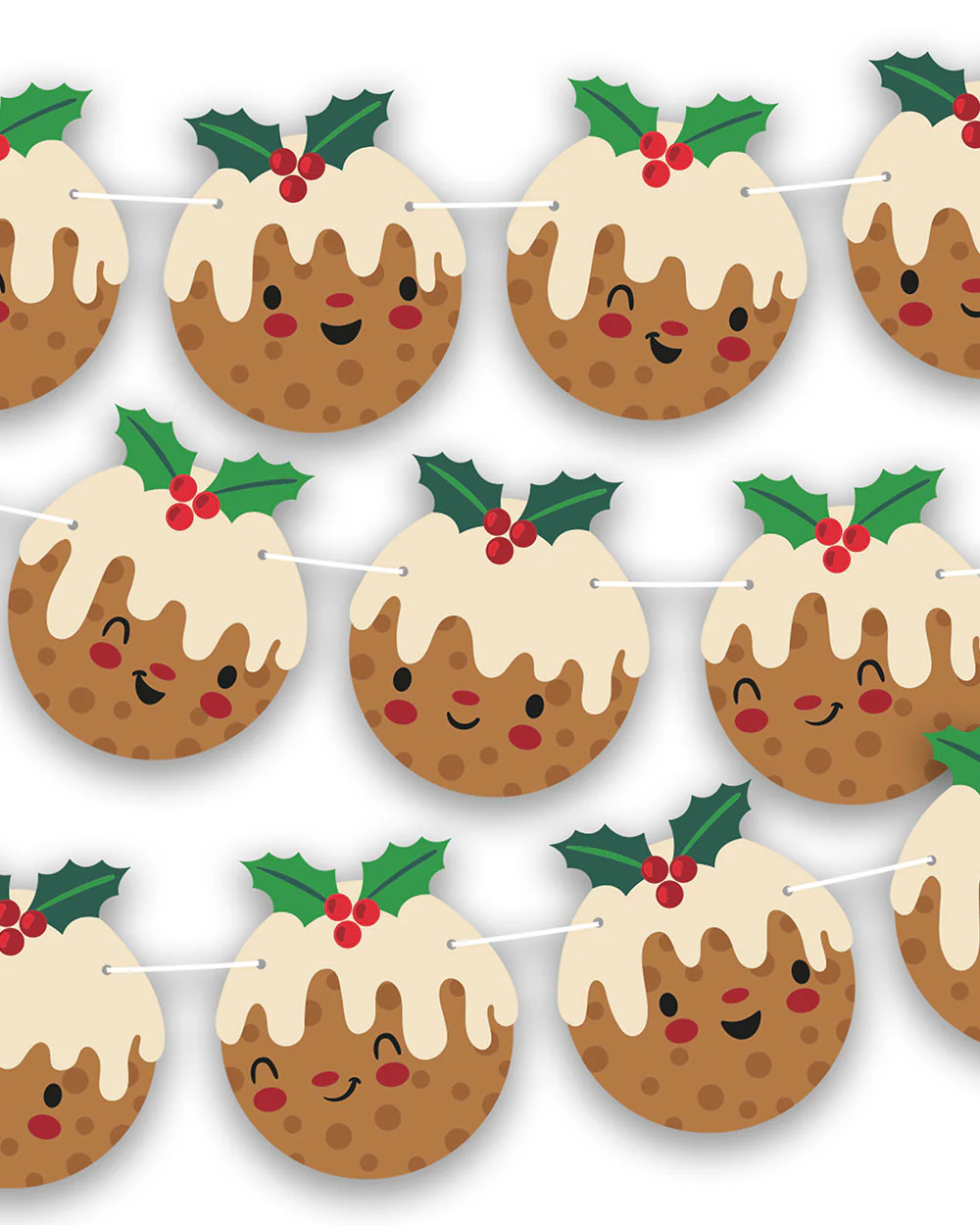 Christmas Bunting Christmas Pudding Emoji - Image 5
