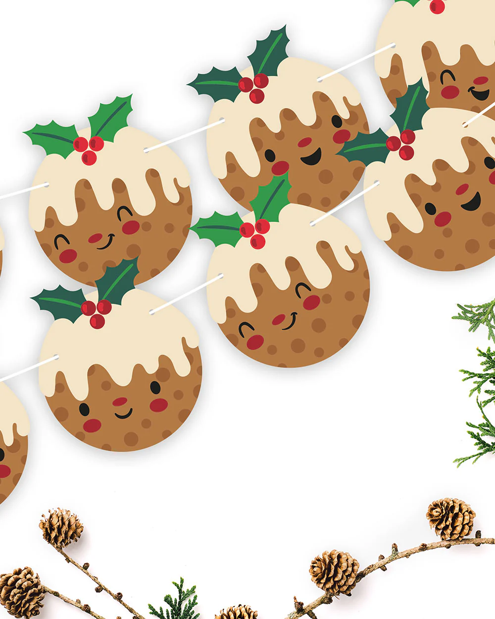 Christmas Bunting Christmas Pudding Emoji - Image 6