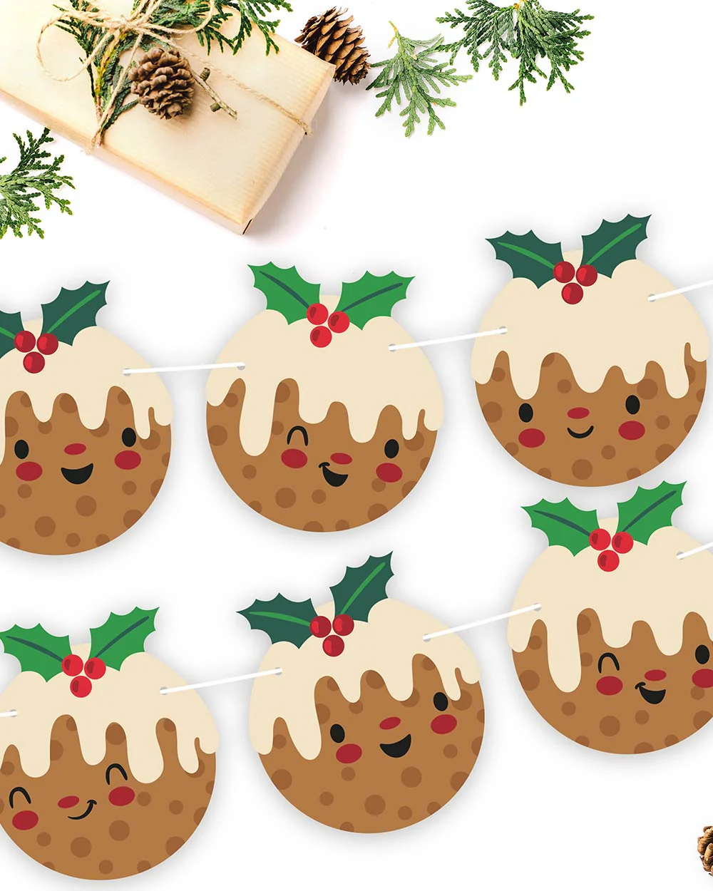 Christmas Bunting Christmas Pudding Emoji - Image 7