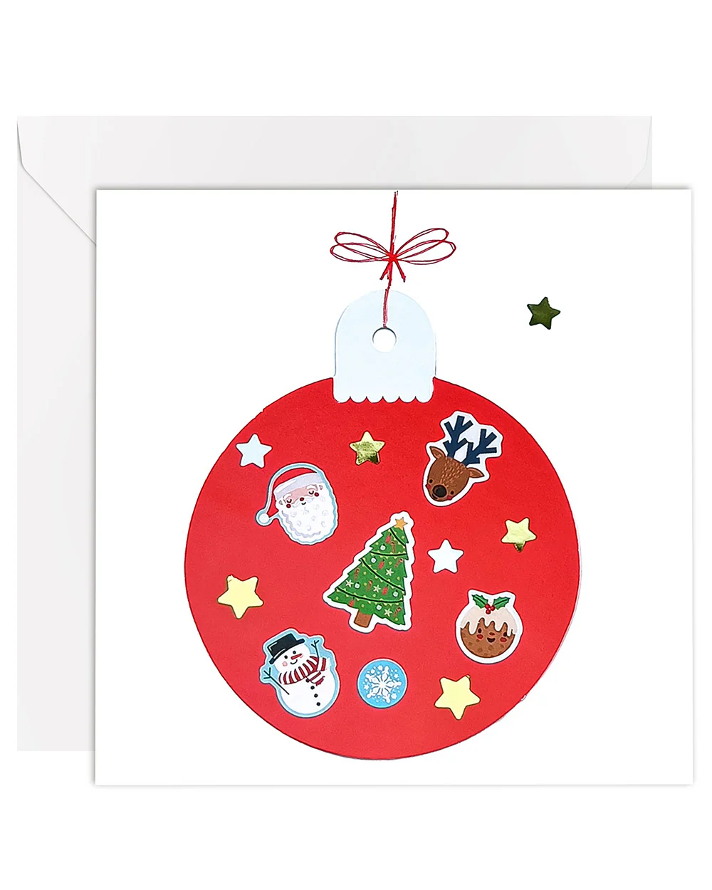 Christmas Card Making Kit Bauble Design - Image 10