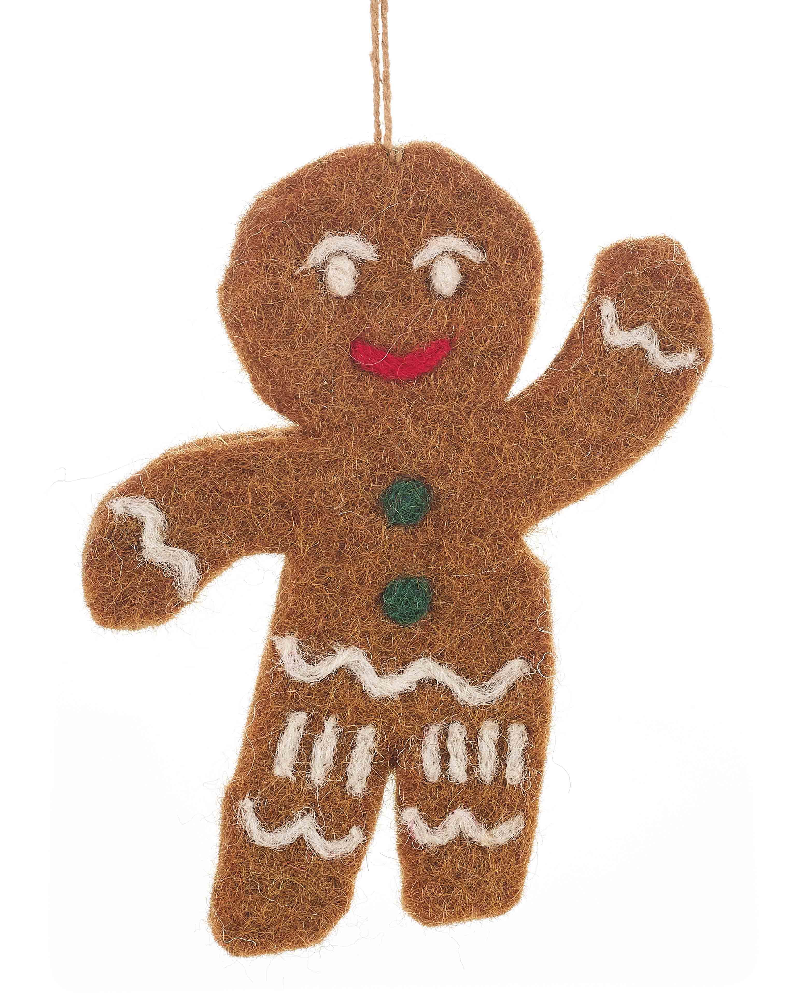 Christmas Tree Decoration Handmade Jolly Gingerbread Man - Image 3