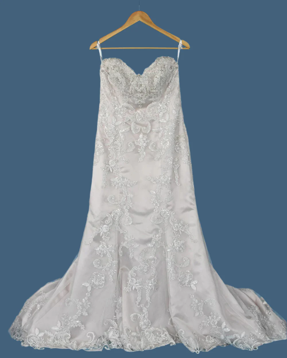 Cosmobella Blush Pink Fishtail Wedding Dress Size 12