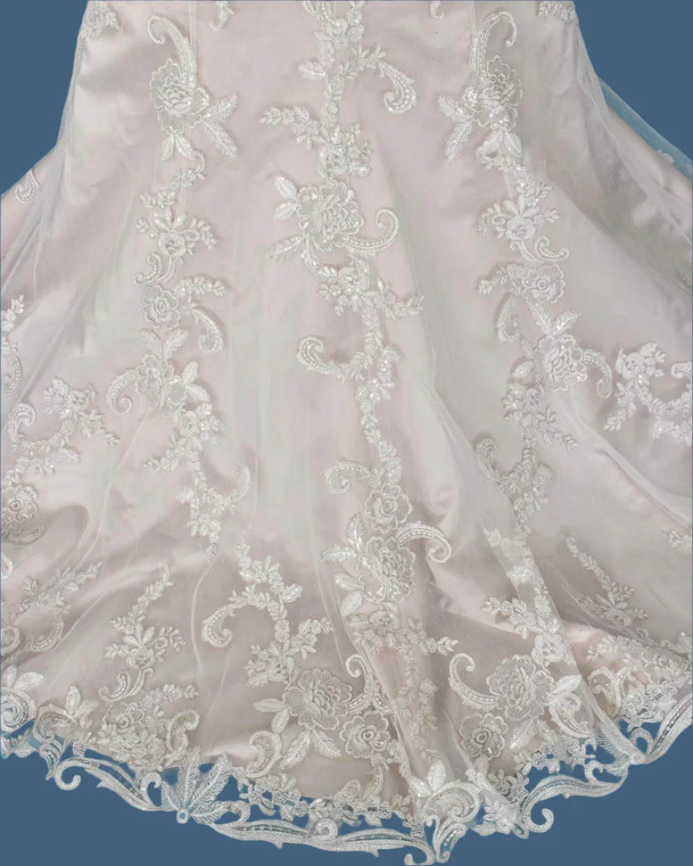 Cosmobella Blush Pink Fishtail Wedding Dress Size 12 - Image 10