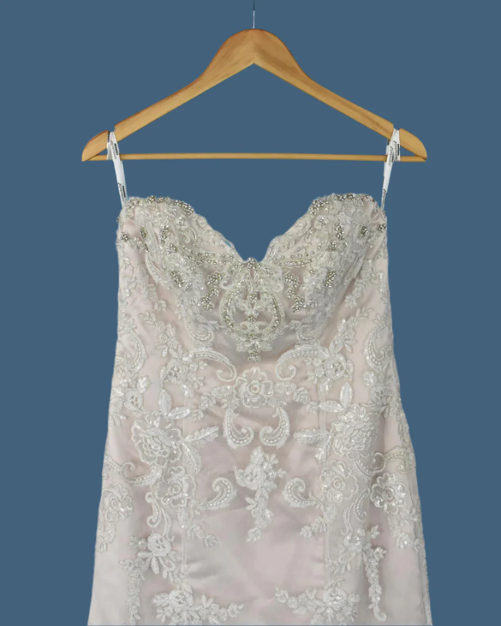 Cosmobella Blush Pink Fishtail Wedding Dress Size 12 - Image 4