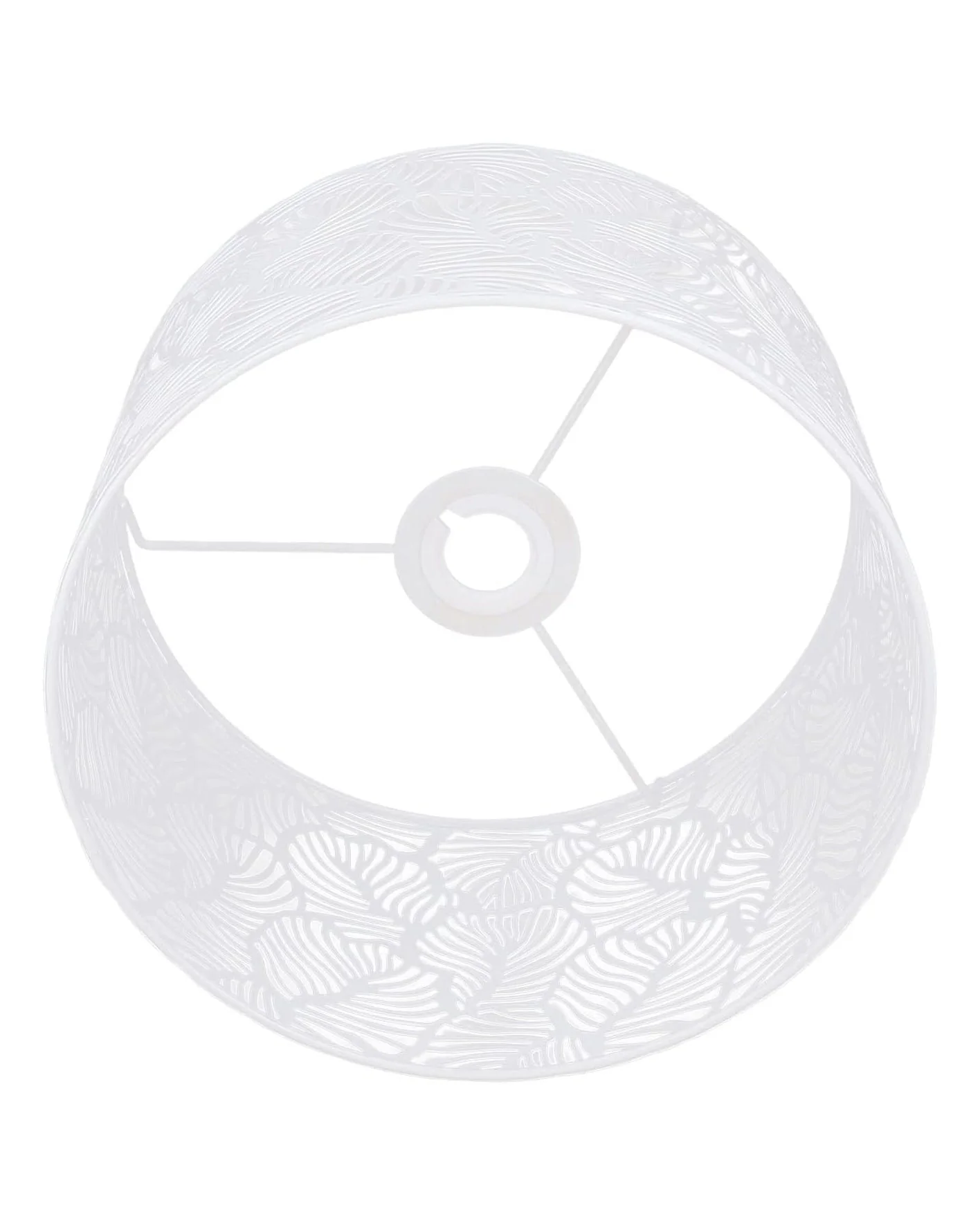 Decorative Lampshade Hollow Carved Metal White - Image 6