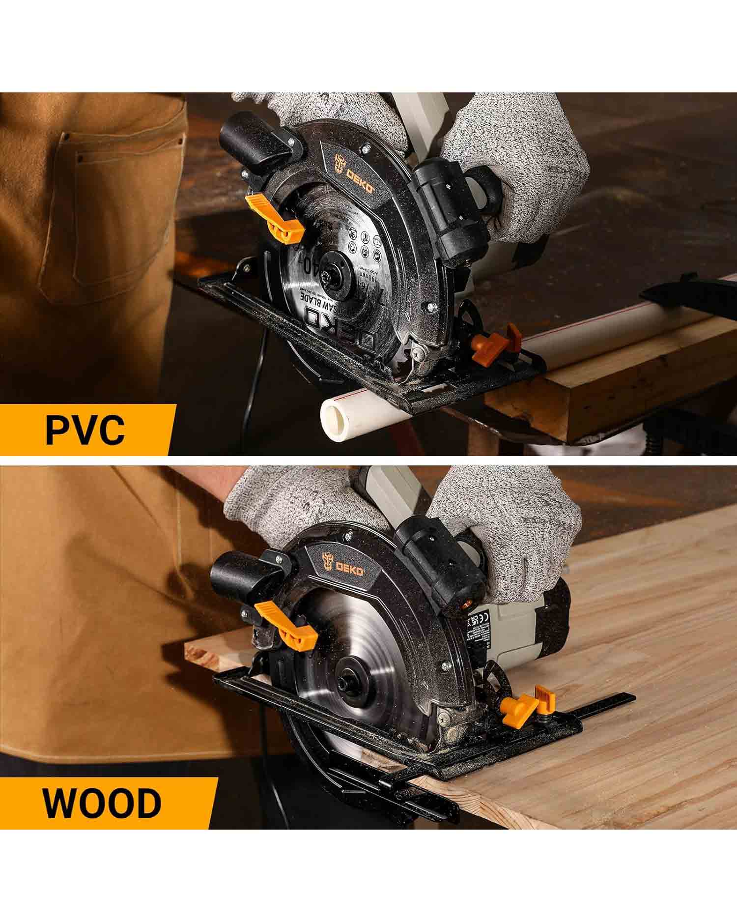 DEKOPRO Circular Saw 1200W 4800RPM 185mm 24T Blade - Image 8