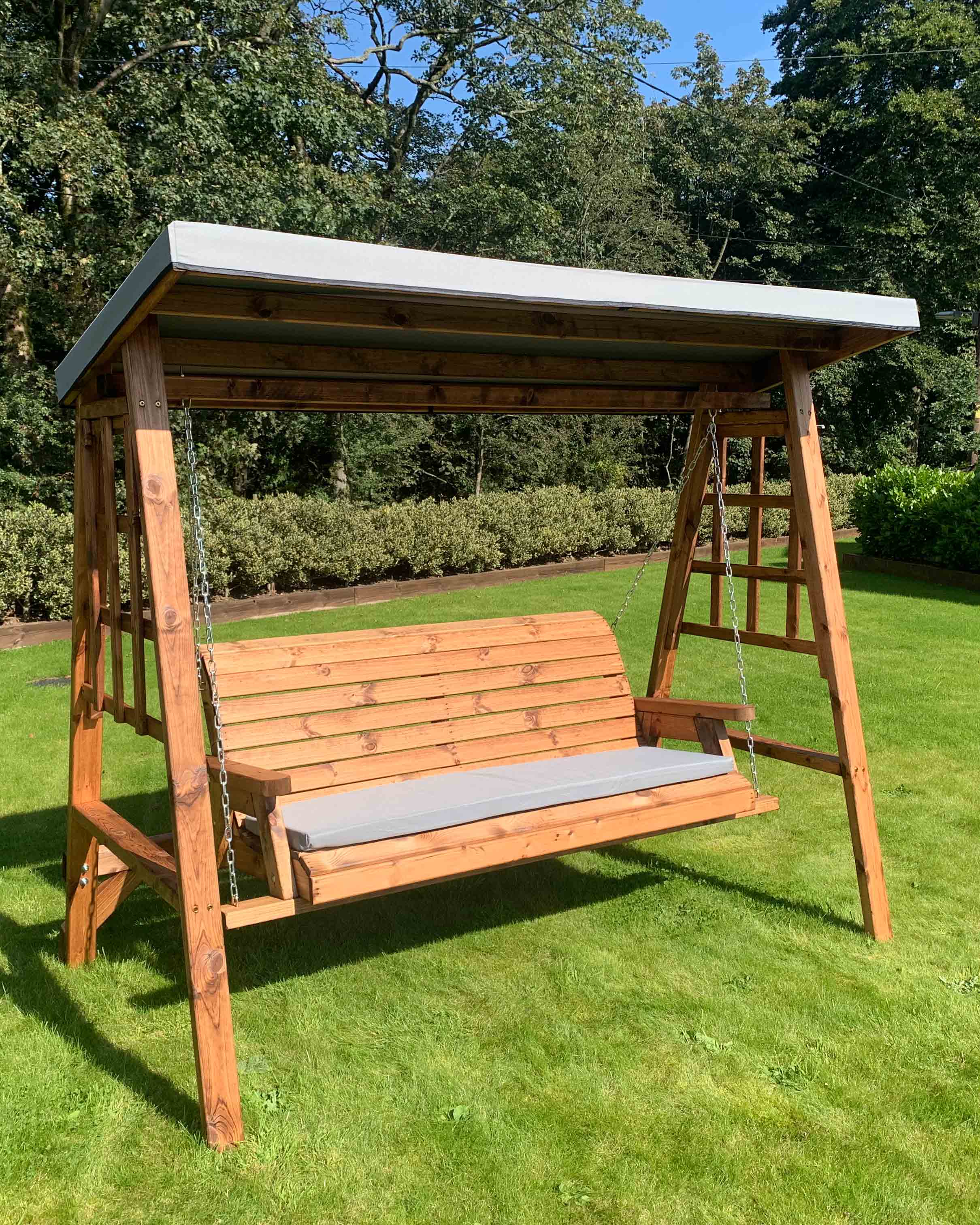 Charles Taylor Dorset Three Seat Swing Grey Accessories HB134GR Set - Image 3