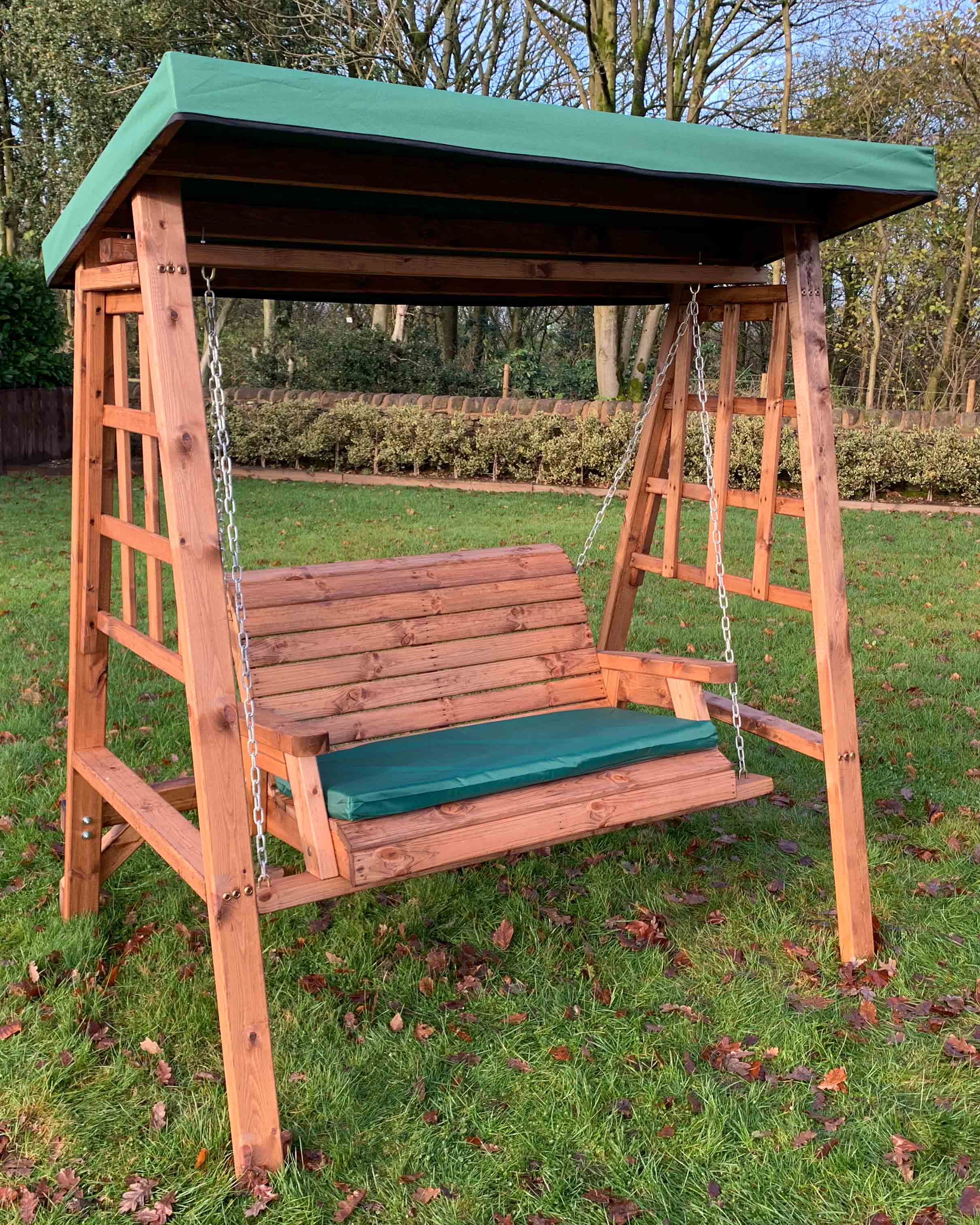 Charles Taylor Dorset Two Seat Swing Green Accessories HB133G Set - Image 6