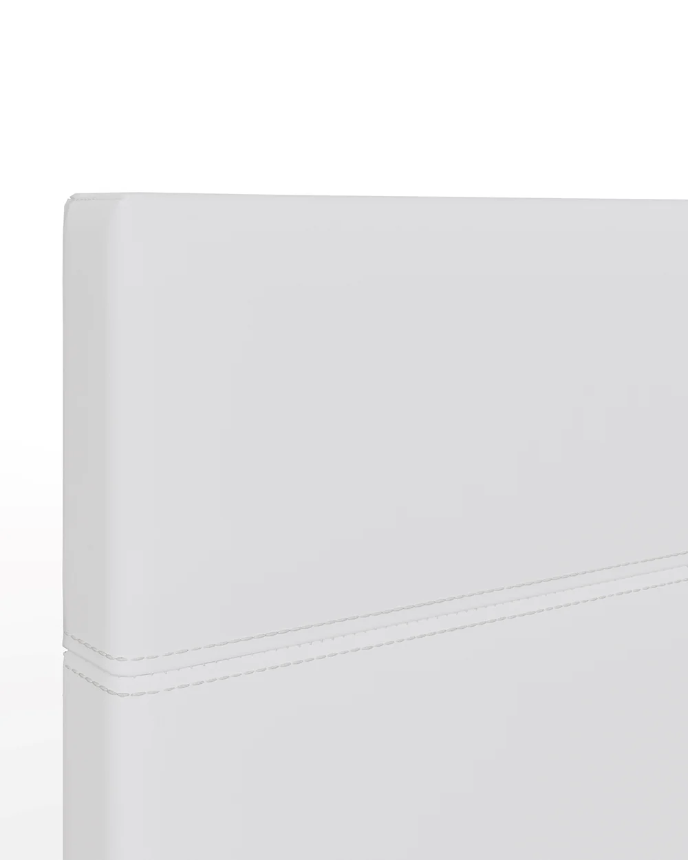 End Lift Ottoman Double Bed 135cm White Faux Leather - Image 7
