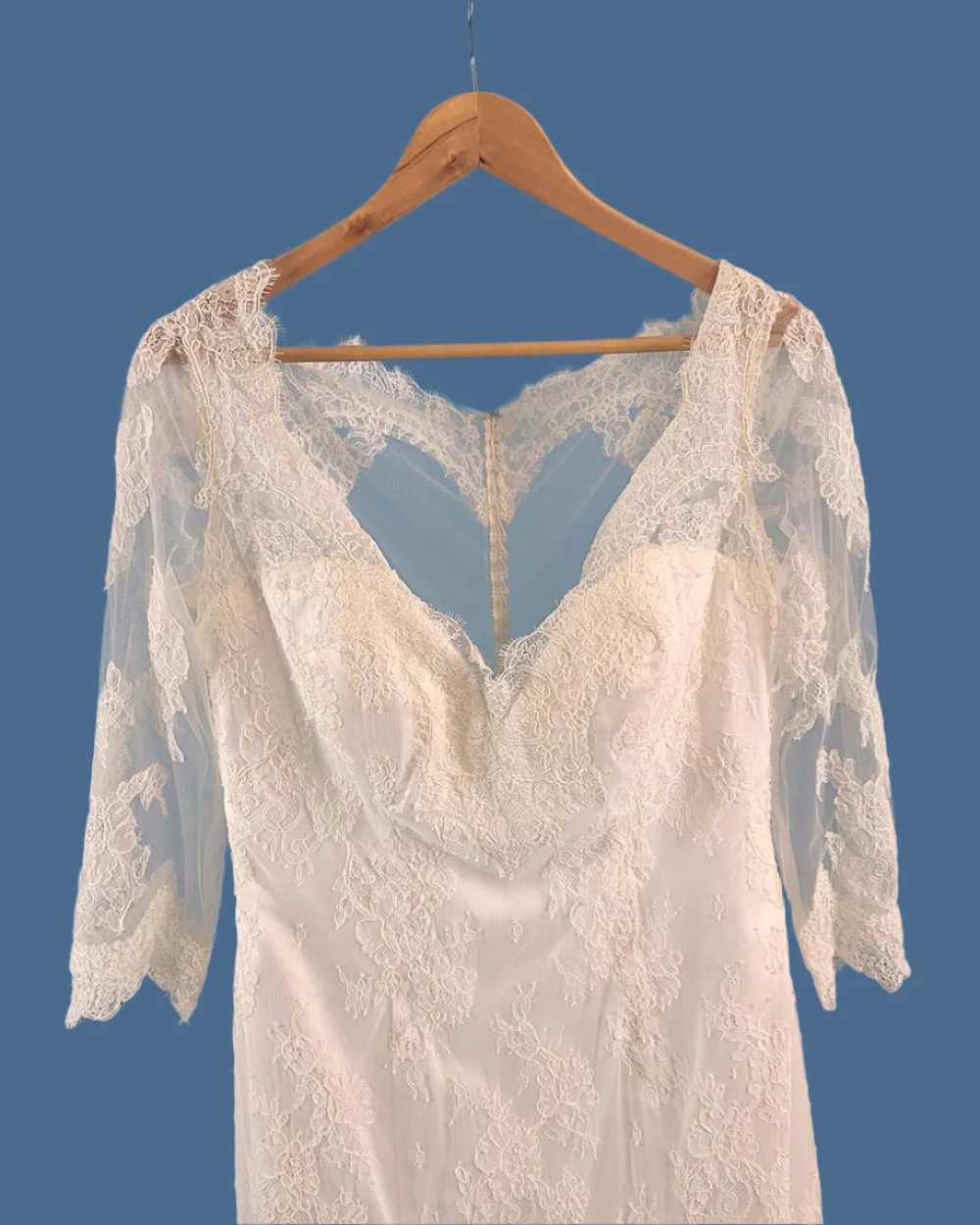Eternity Bride Ivory Illusion Wedding Dress Size 12-14 - Image 2
