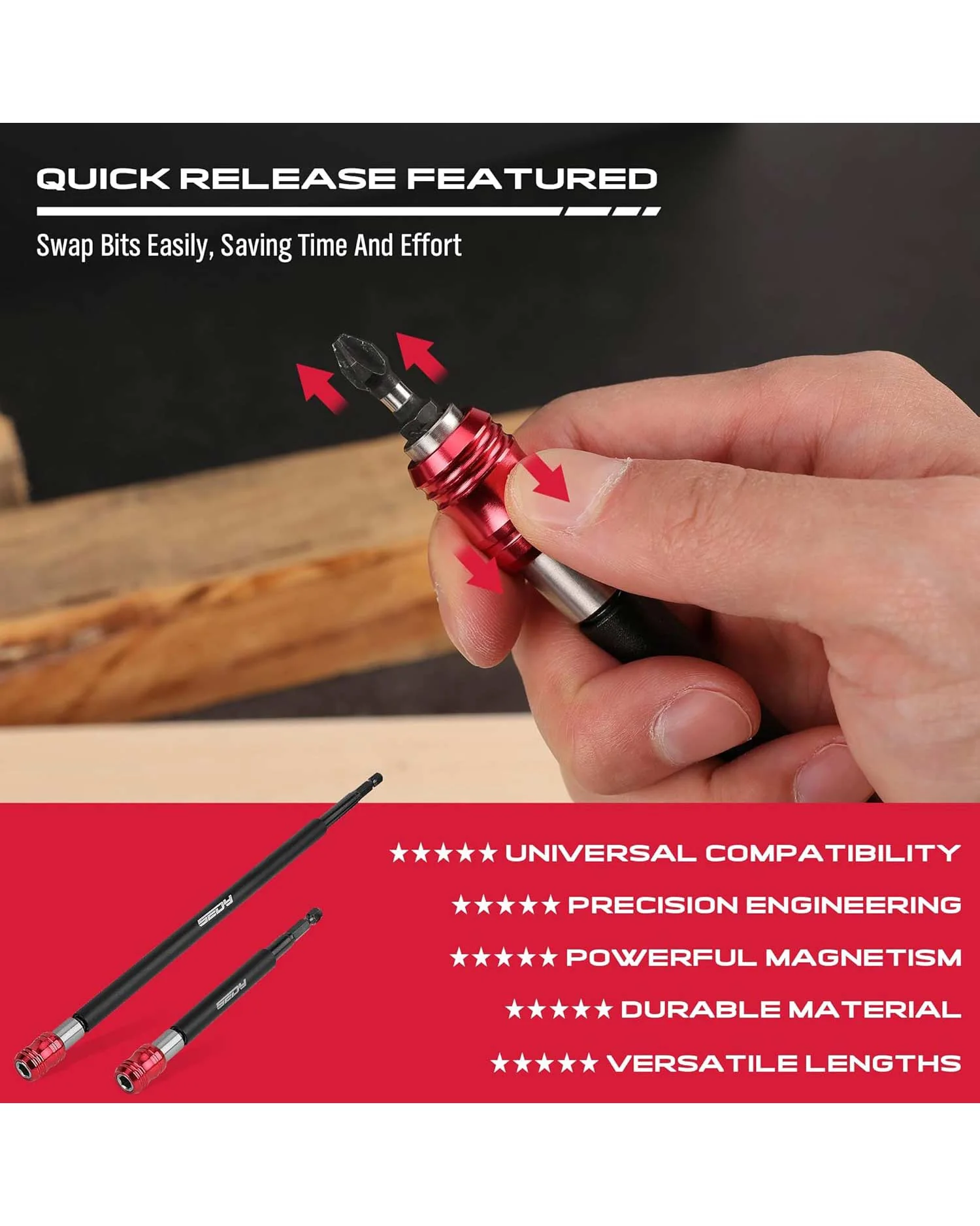 Extra Long Magnetic Screwdriver Bit Holders 2-Piece 6"12" - Image 6