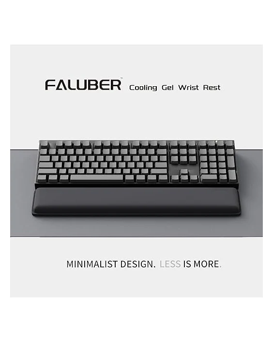 Faluber Cooling Gel Wrist Rest Pad Keyboard Black - Image 2