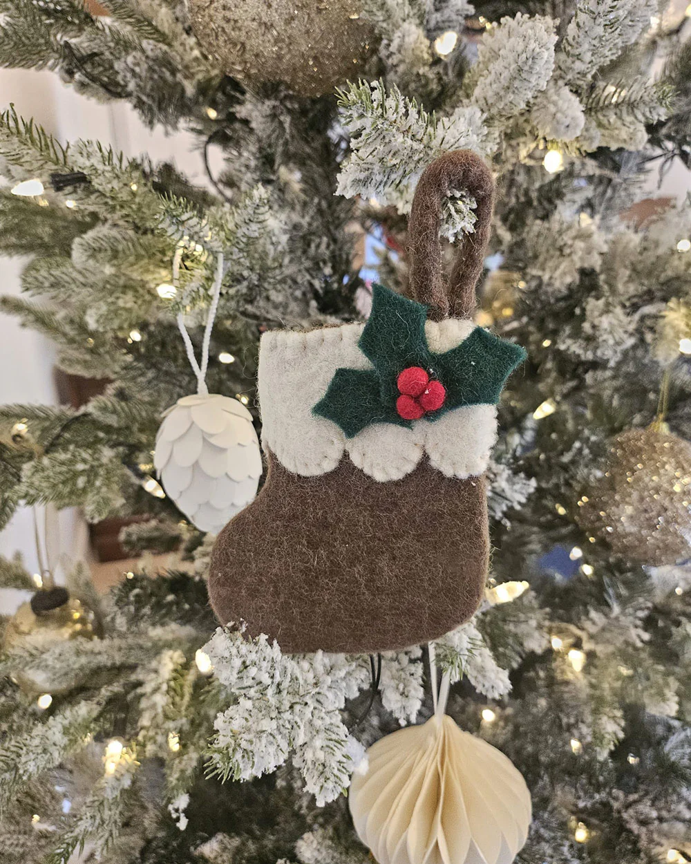 Felt Christmas Decoration Handmade Stocking Xmas Pud