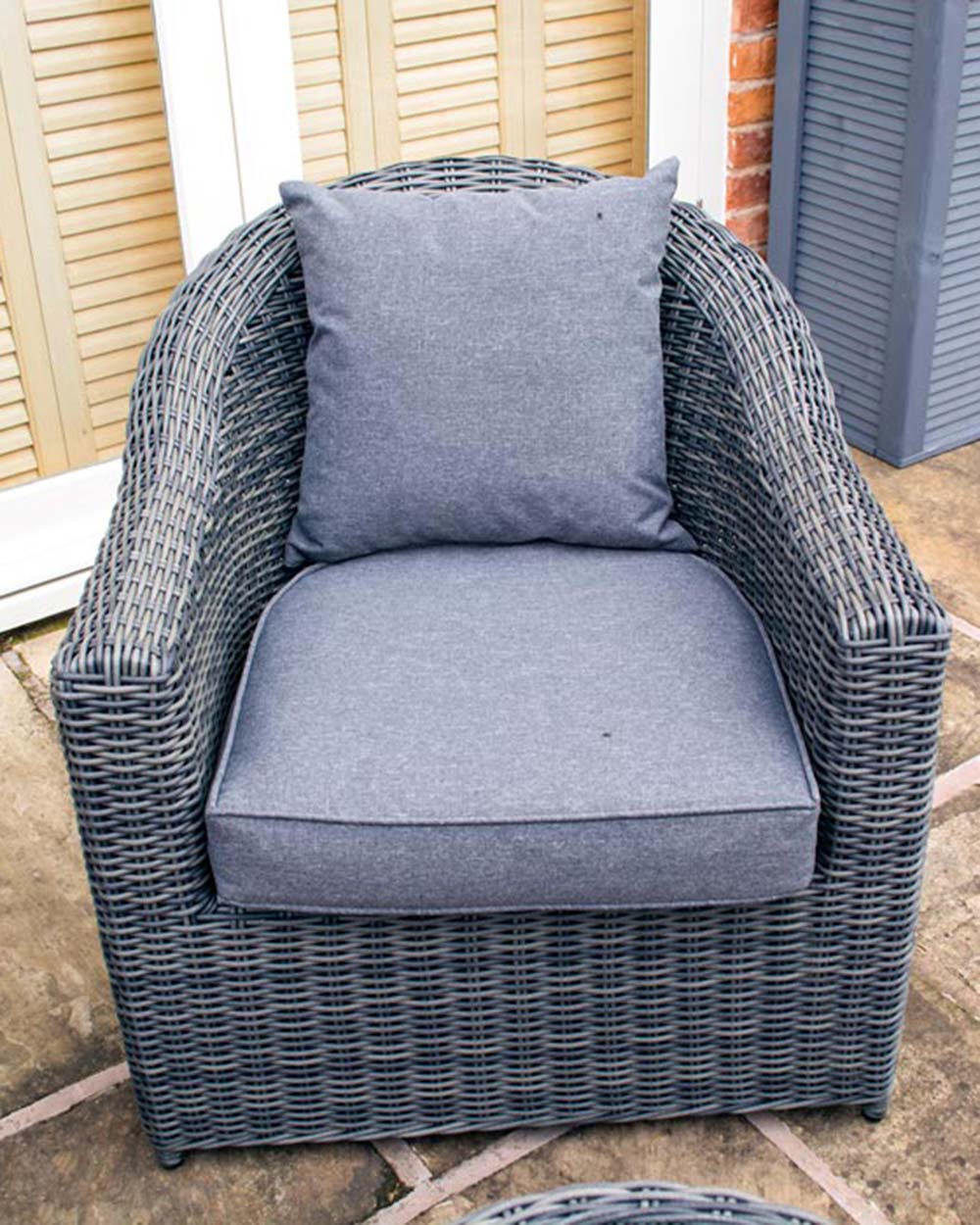 Garden Rattan Furniture Sofa Set Bunbury Grey Rowlinson - Image 4