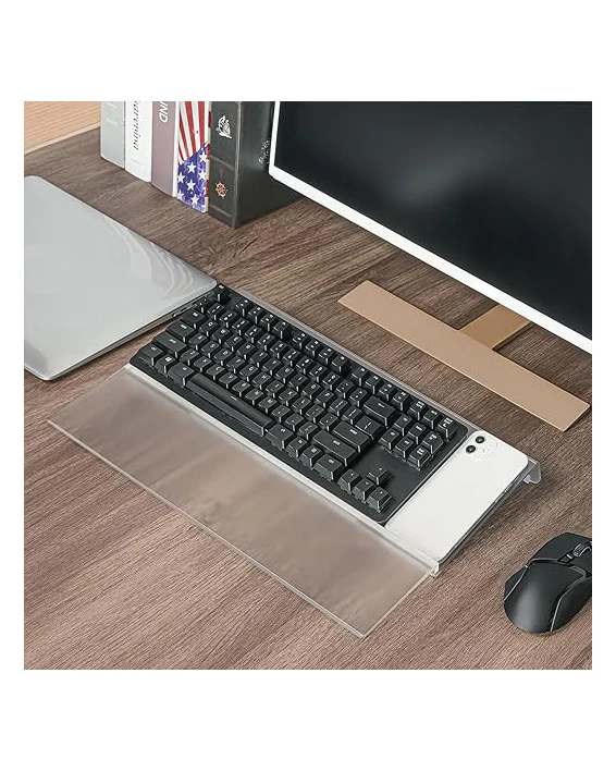 Geekria Universal Acrylic Raised Stand Palm Rest Clear