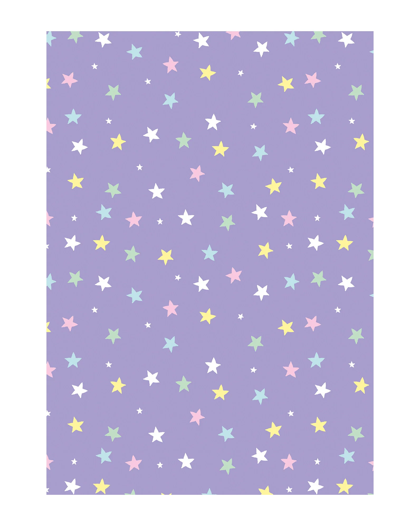 Gift Wrapping Paper Lilac Stars - Image 2