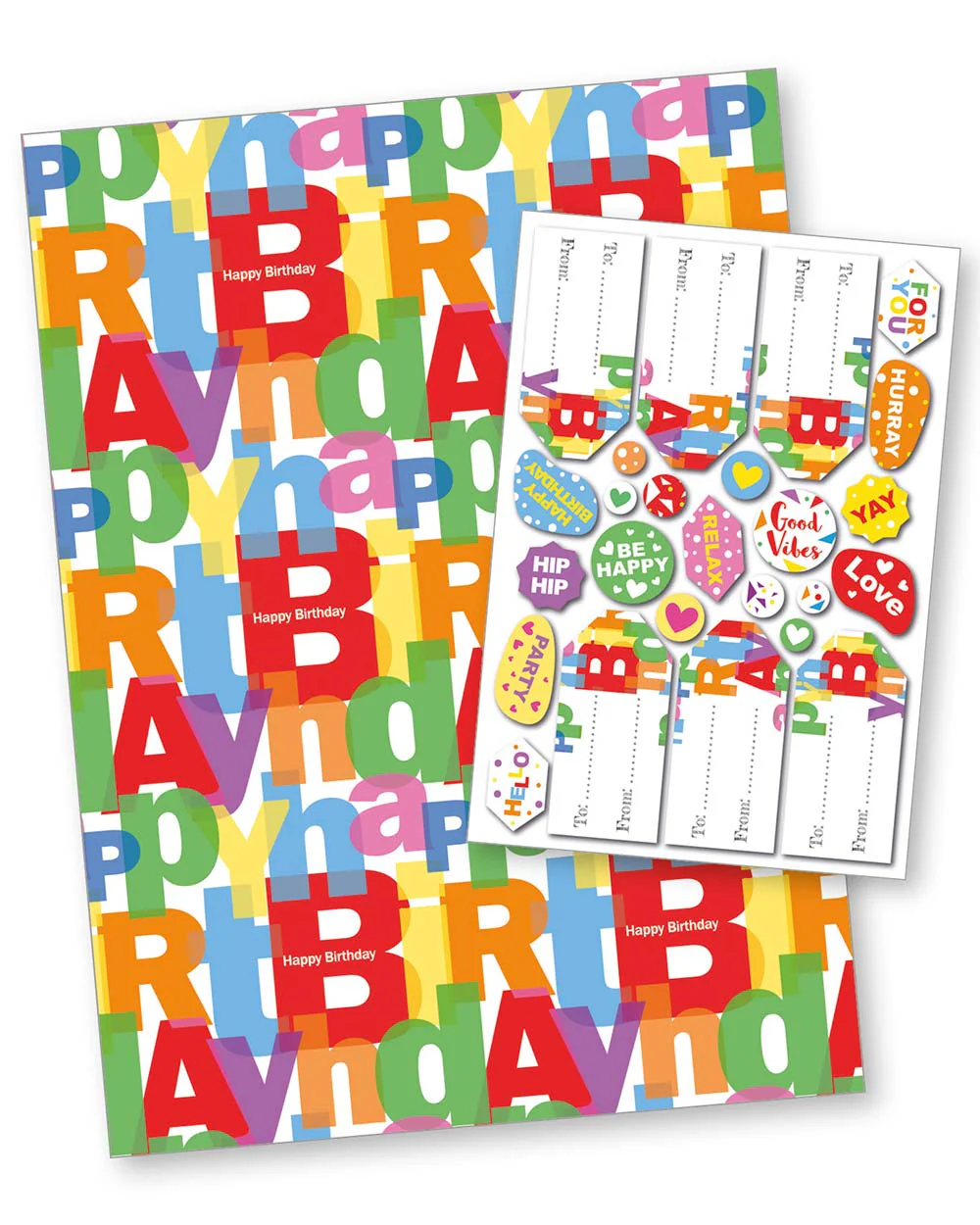 Gift Wrapping Paper Set Happy Birthday - Image 2