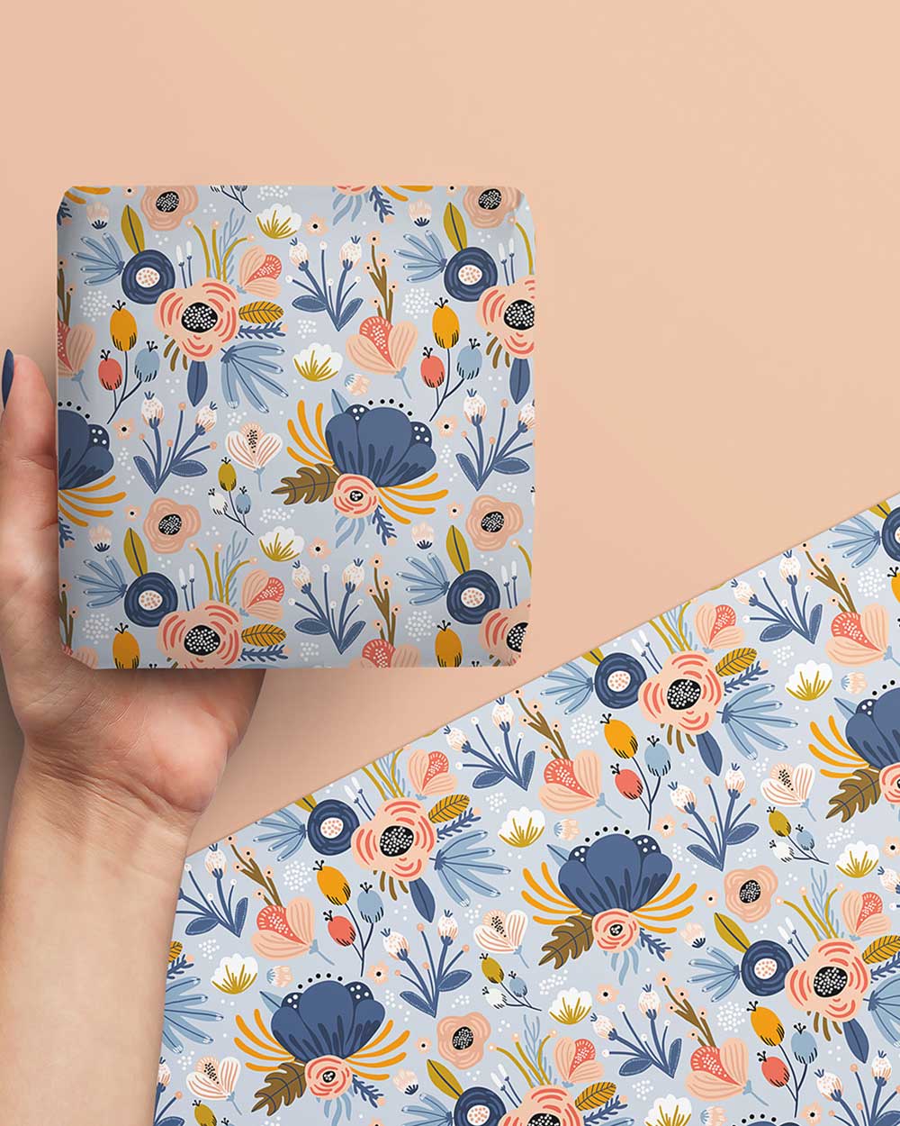 Gift Wrapping Paper Set Pretty Floral - Image 3