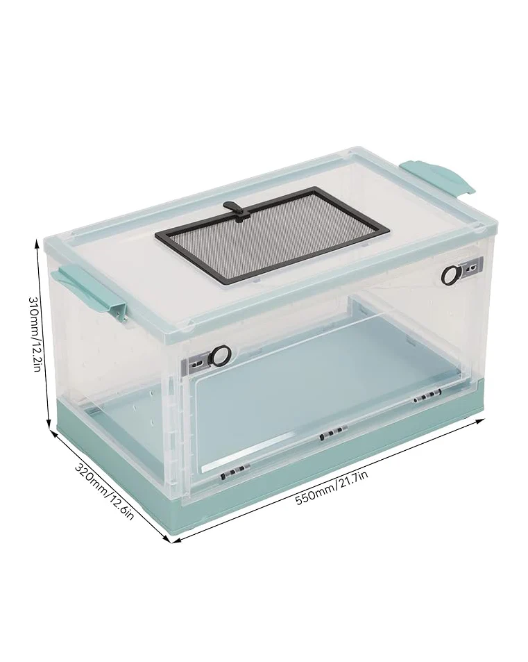 Hamster Transparent Cage Large Capacity Breathable Blue - Image 2
