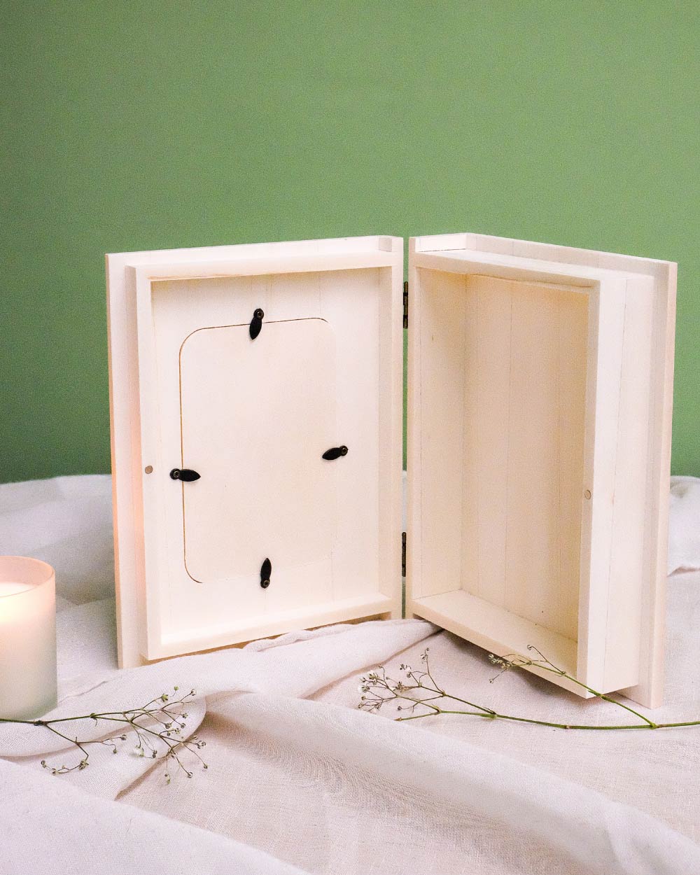 Hand Crafted Natural Wood Photo Memory Box - Image 4