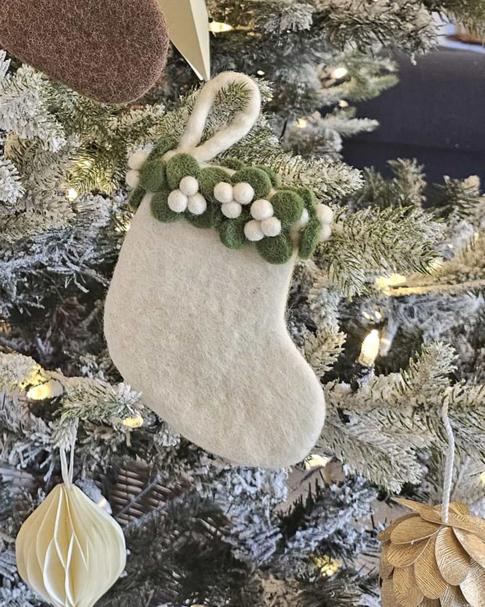 Handmade Christmas Decoration White Mistletoe