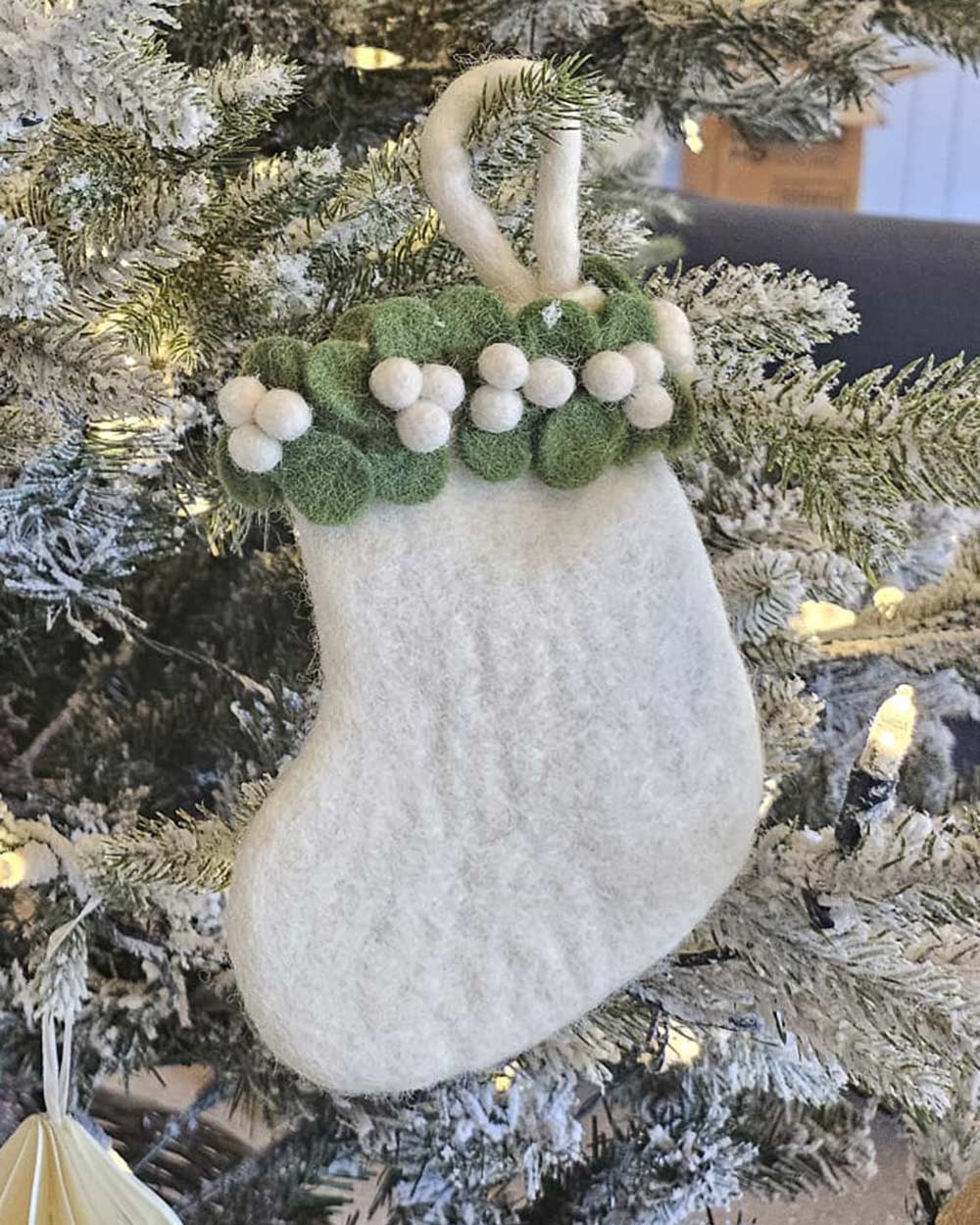 Handmade Christmas Decoration White Mistletoe - Image 2