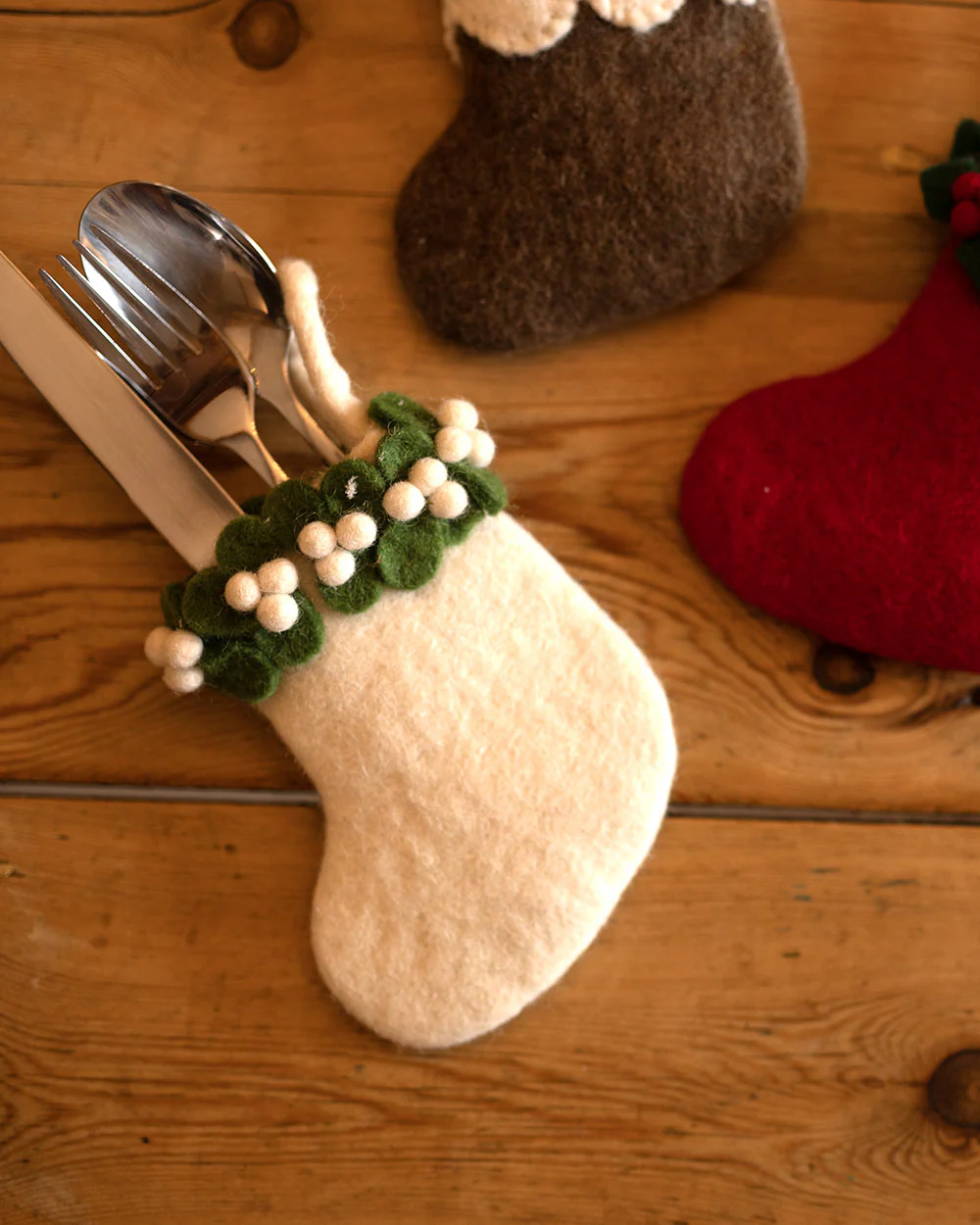 Handmade Christmas Decoration White Mistletoe - Image 4