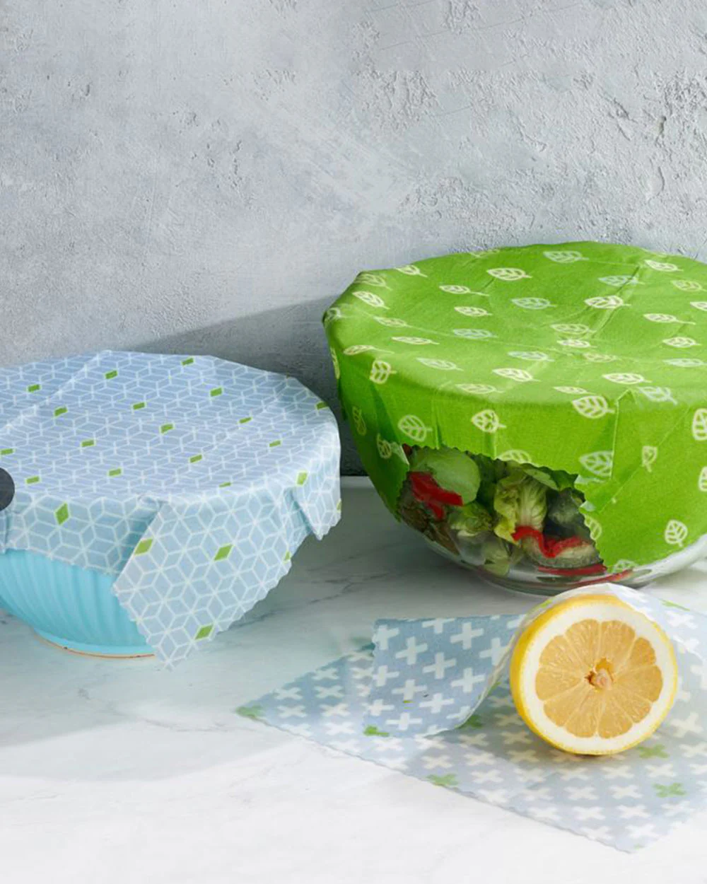 Handmade Reusable Food Wraps Vegan Set of 3 - Image 2