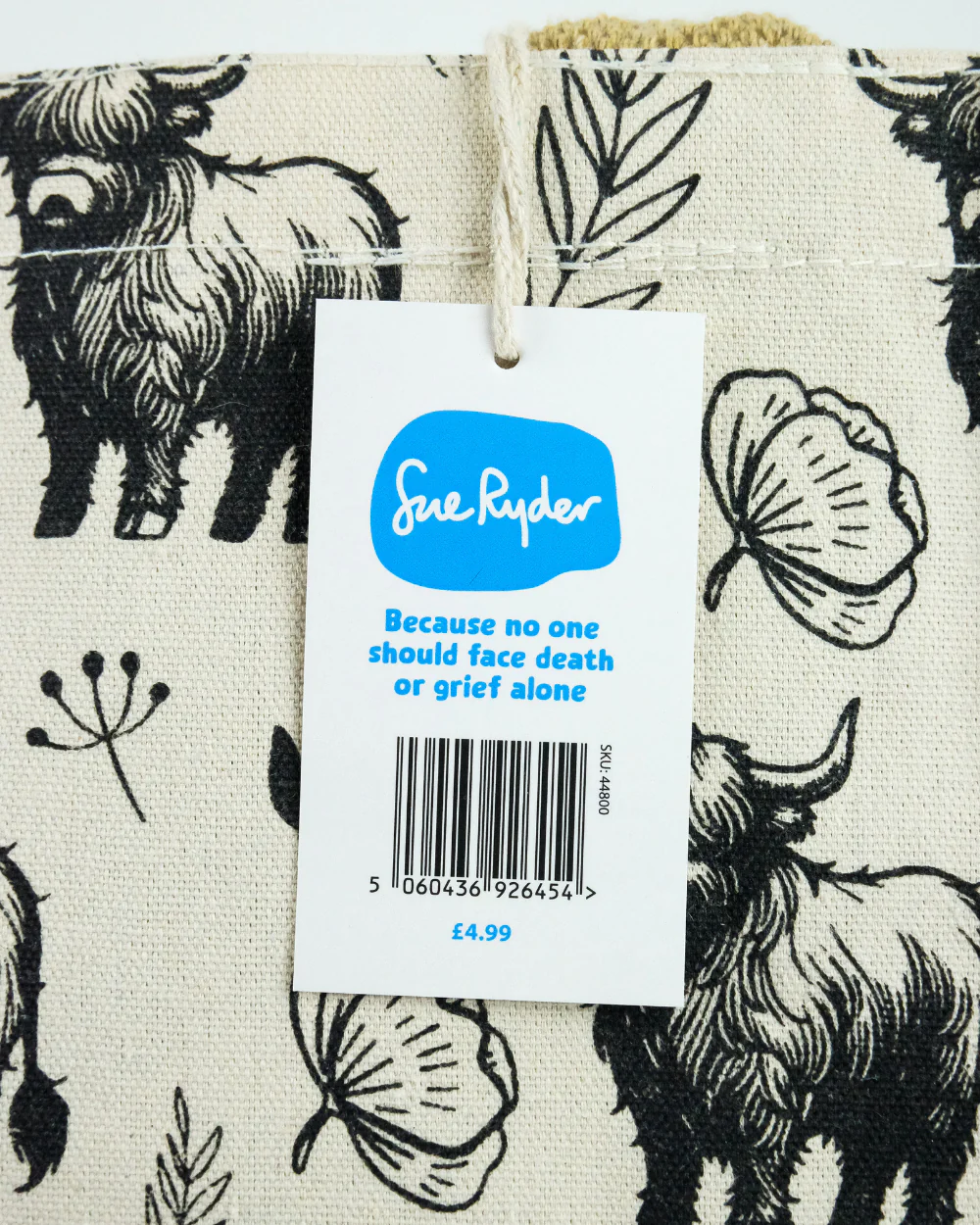 Highland Cow Jute Shopping Bag For Life 100% Biodegradable - Image 5