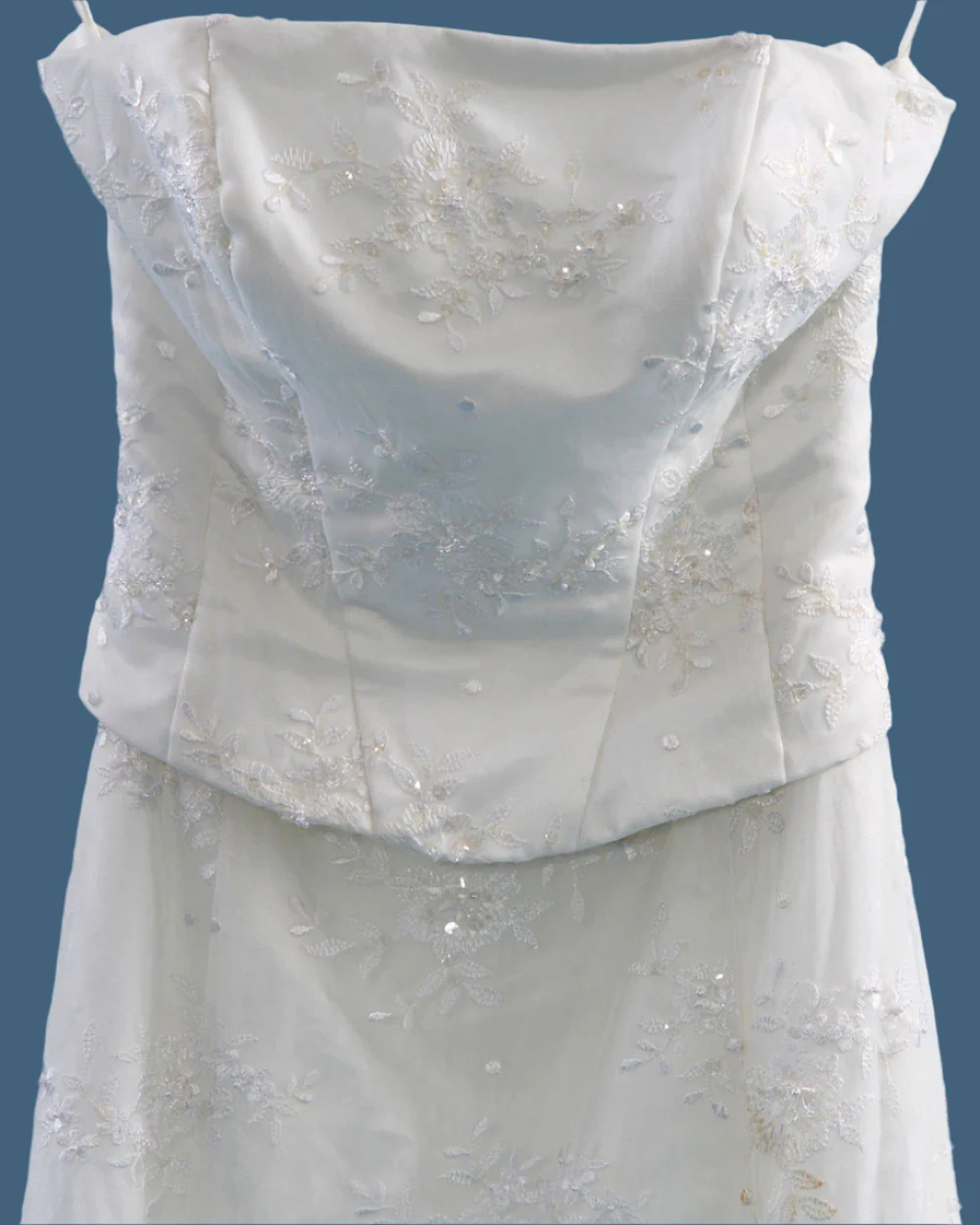 Ivory Strapless Fishtail Wedding Dress - Image 6