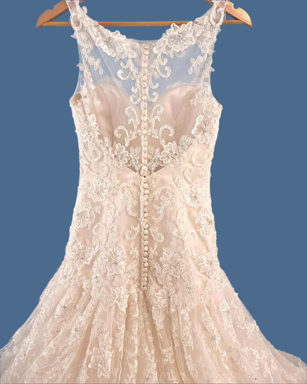 Jasmine Couture Champagne A line Wedding Dress Size 10 - Image 10